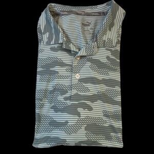 Puma Golf Polo Lightweight Stretch Moisture-Wicking Light Blue Gray Size Medium